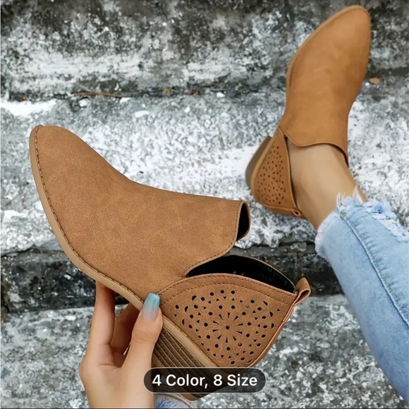 Source Unknown Shoes - Source Unknown Brown Ankle Booties